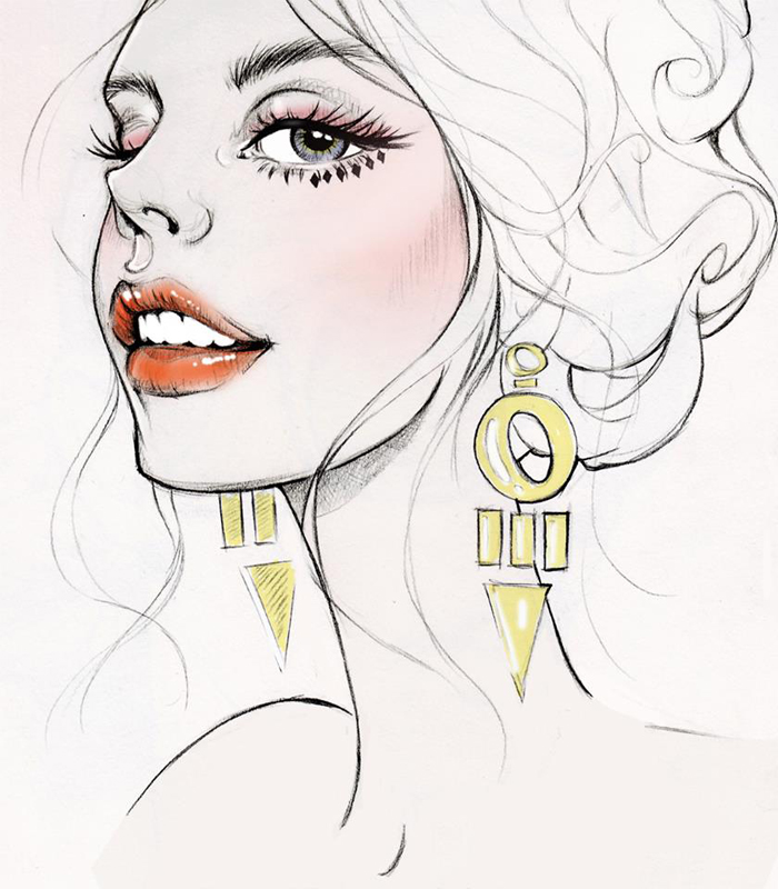 Miss Led focuses primarily on fashion illustration and the female form