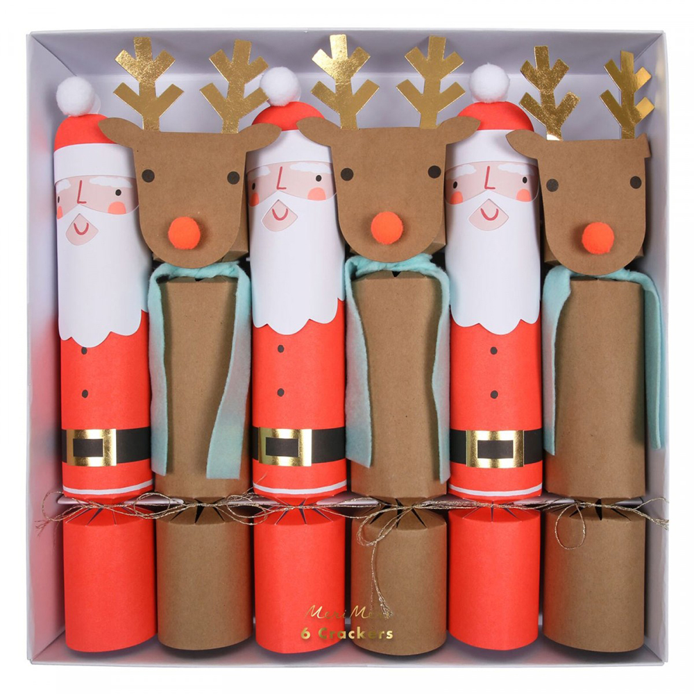 Santa & Rudolph Crackers by Meri Meri (£ 22.50) .